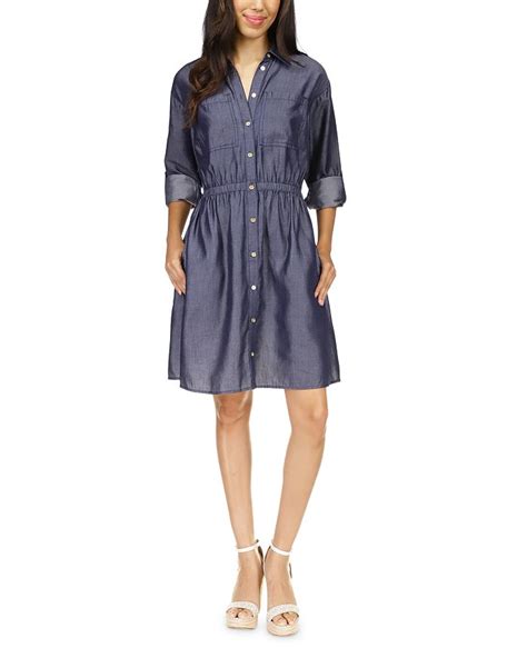 Michael Kors Michael Kors Roll Sleeve Mini Shirtdress